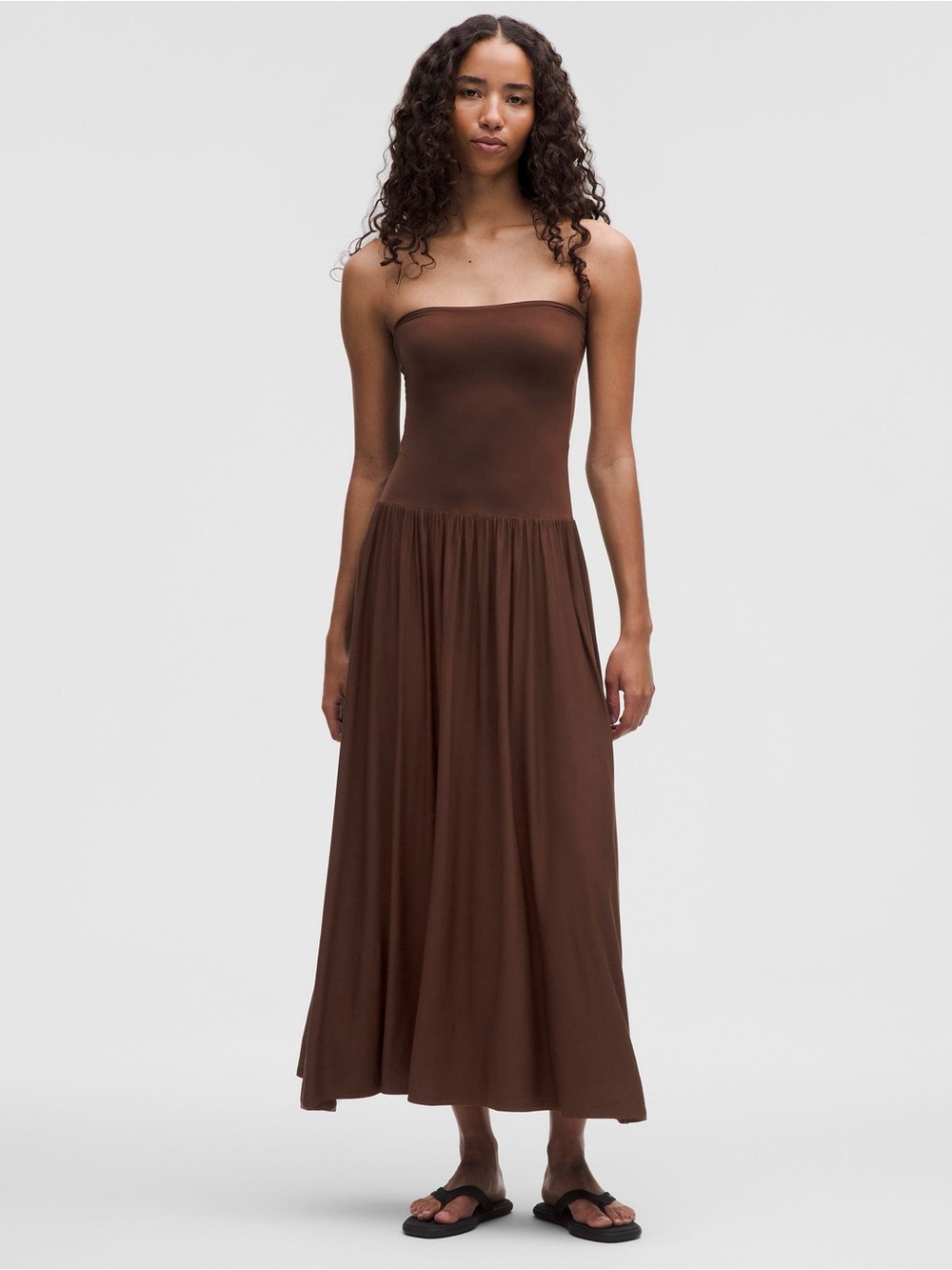NWT Lululemon Sz S 2 In 1 Brown Maxi Strapless Dress